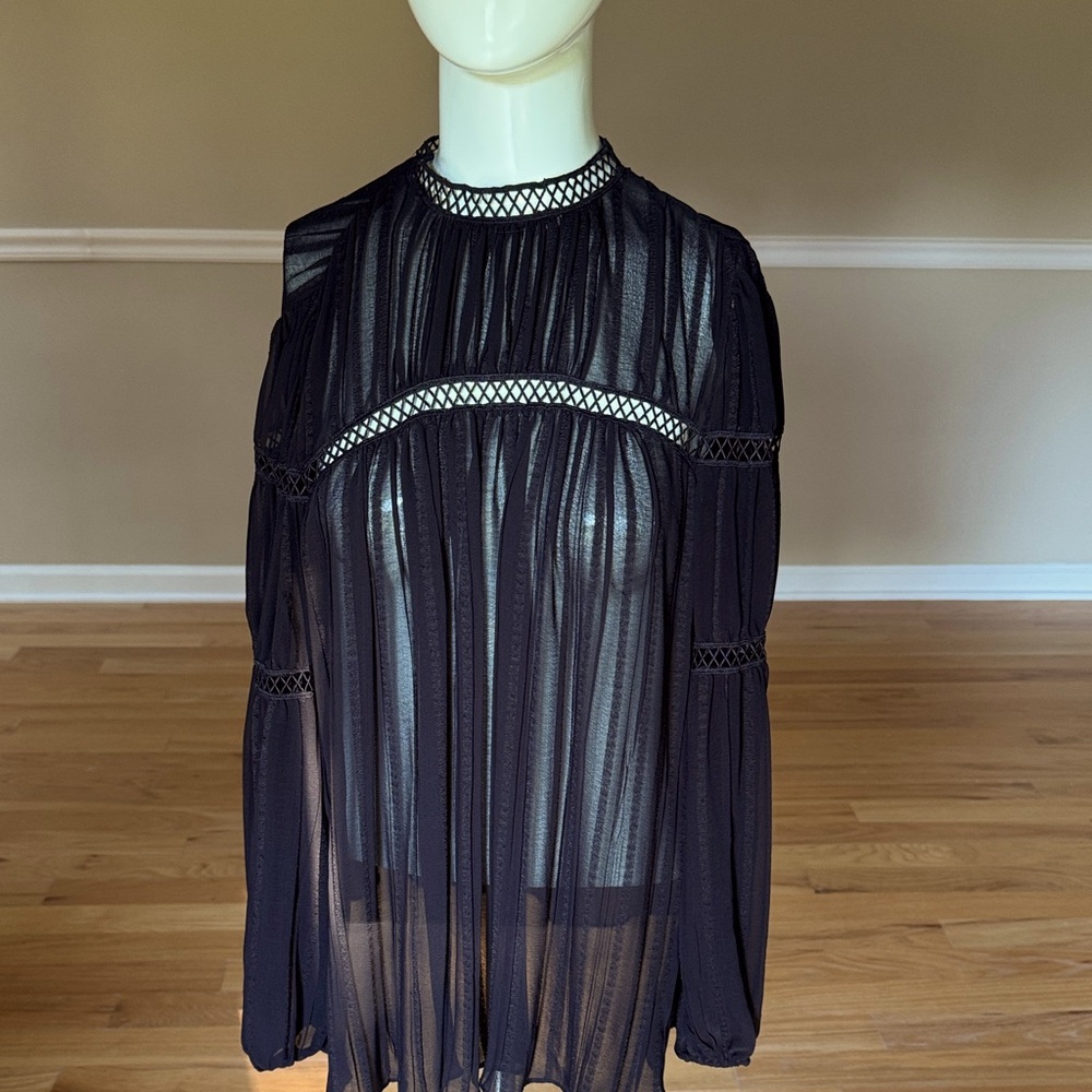 Max Studio sheer blouse - Picture 1 of 2